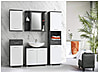 Badezimmer Kommode CHAMP 1 Tür Optik: Beton Dunkelgrau / Weiß glänzend