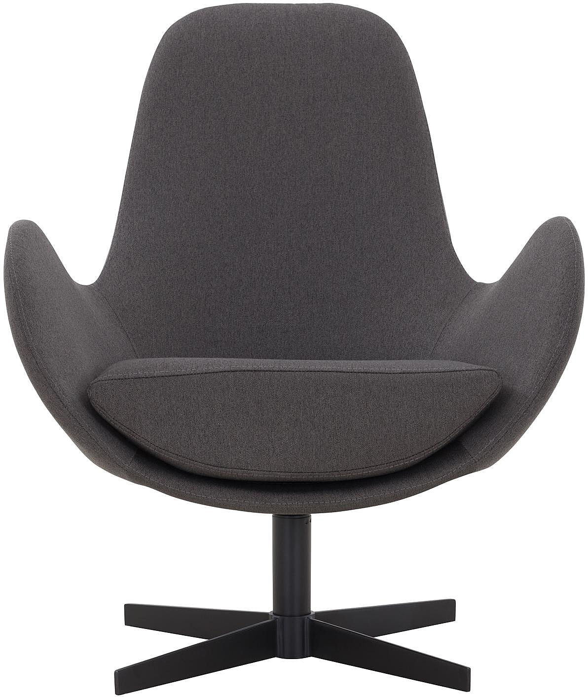 SalesFever Sessel mit Drehfunktion und dickem Dunkelgrau extra in Sitzkissen