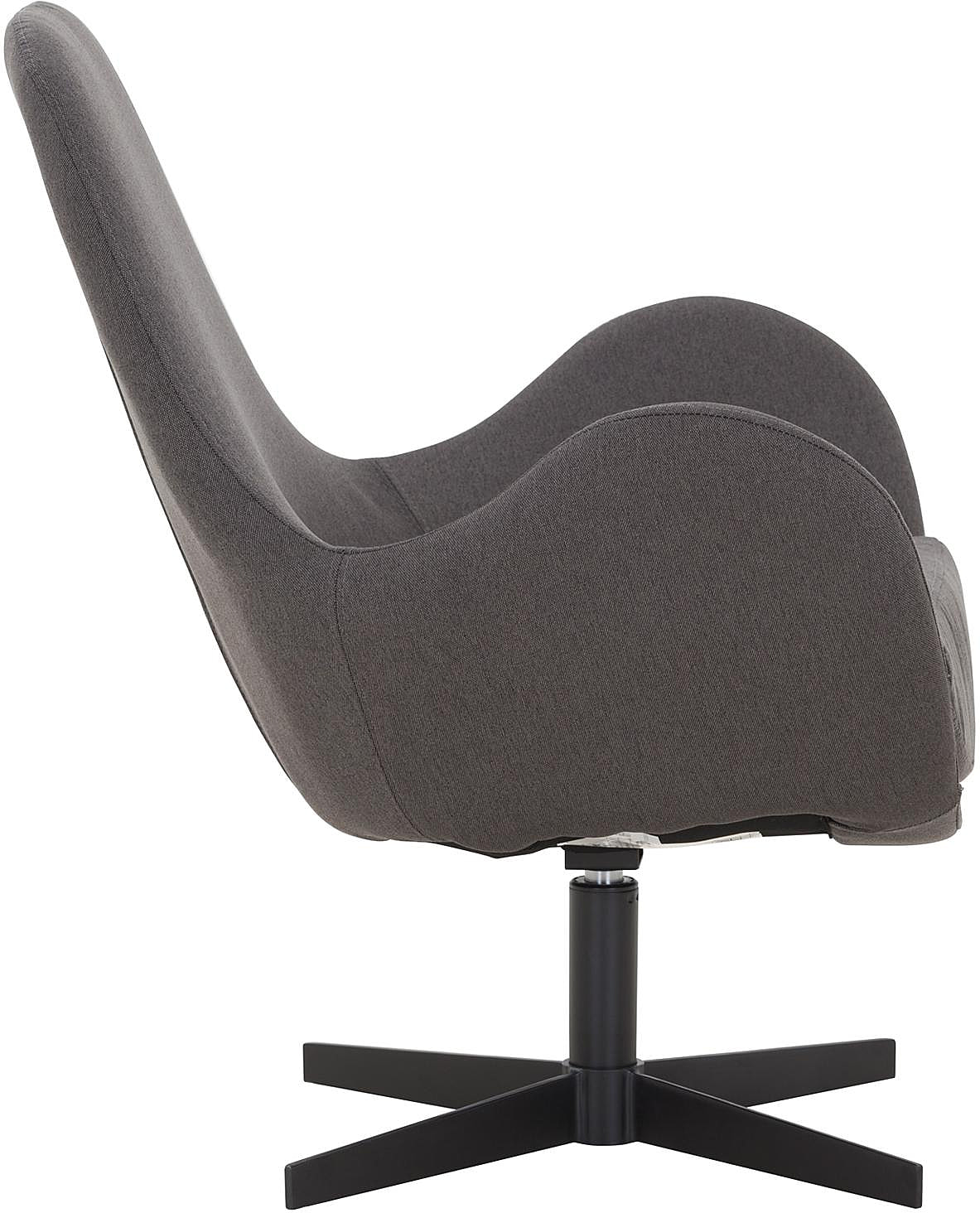 SalesFever Sessel mit Drehfunktion und Sitzkissen in extra dickem Dunkelgrau