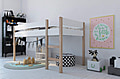 Möbilia Hochbett für Kinder weiß 90 x 200 cm inkl. Lattenrost