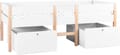 Hochbett für Kinder mit 2 Schubladen und Leiter weiß 90 x 200 cm