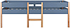 Hochbett für Kinder mit 2 Schubladen und Leiter blau 90 x 200 cm