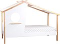 Kinderbett in Form eines Hauses weiß 90 x 200 cm inkl. Lattenrost