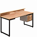 Schreibtisch Tisch mit Metallgestell einer Ablage und 2 Schubladen