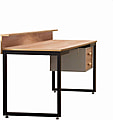 Schreibtisch Tisch mit Metallgestell einer Ablage und 2 Schubladen