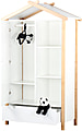 Schrank Kleiderschrank in Weiß mit Türe, Schublade und Fächer
