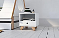 Nachtkästchen Nachttisch Nachtkommode Weiß im skandinavischen Design
