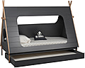 Schublade passend zum Bett in Hausform Grau - Natur 
