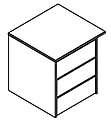 Schubladenblock passend zum Schrank AAGE für 1-trg. Element 50 cm