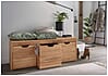 Garderobenbank Sitzbank KIRSA 120 cm Kernbuche massiv