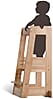 tiSsi® Entdeckerturm / Lernturm FELIX mitwachsend Buche massiv NATUR