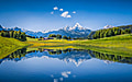 Seitenmarkise Sichtschutz Motiv "Bergsee" von GardenPleasure