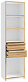 Bücherregal Regal S-ROOM 59 mit 2 Schubladen in Weiß und Catania Eiche