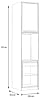 Multifunktions-Regal S-ROOM mit ausziehbarem Rollcontainer und Ablage