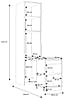 Multifunktions-Regal S-ROOM mit ausziehbarem Rollcontainer und Ablage