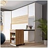 Multifunktions-Regal S-ROOM mit ausziehbarem Rollcontainer und Ablage