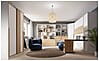 Multifunktions-Regal S-ROOM mit ausziehbarem Rollcontainer und Ablage