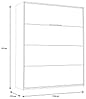 Schrankbett S-ROOM 160 x 200 Klappbett Weiß und Catania Eiche, Forte