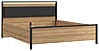 Doppelbett HIGH ROCK 160 x 200 Riviera Eiche Optik / Schwarz, Forte