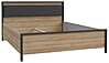 Doppelbett HIGH ROCK 160 x 200 Riviera Eiche Optik / Schwarz, Forte