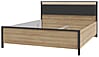 Doppelbett HIGH ROCK 160 x 200 Riviera Eiche Optik / Schwarz, Forte