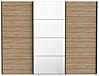 Kleiderschrank HIGH ROCK 3 Schwebetüren Riviera Eiche Optik / Schwarz