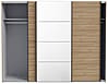 Schwebetürenschrank HIGH ROCK + Passepartout Riviera Eiche / Schwarz