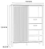 Highboard JYTANA 2 Schubladen 1 Tür in Mauvella Eiche Optik /Schwarz