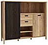 Highboard JYTANA 2 Türen in Mauvella Eiche Optik /Schwarz, von Forte