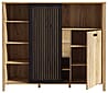 Highboard JYTANA 2 Türen in Mauvella Eiche Optik /Schwarz, von Forte