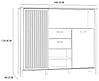 Highboard JYTANA 2 Türen in Mauvella Eiche Optik /Schwarz, von Forte