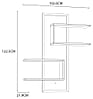 Wandboard JYTANA mit 4 Ablagen Optik: Mauvella Eiche  / Schwarz