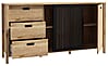 Wohnzimmer-Set JYTANA 7-tlg. in Mauvella Eiche Optik /Schwarz Forte