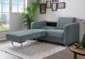 Schlafsofa Funktionssofa MIA Stoff Cord mit getrennten Liegeflächen in Blau
