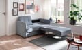 Schlafsofa Funktionssofa MILANO Stoff Corto mit getrennten Liegeflächen in Hellblau