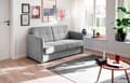 Schlafsofa Funktionssofa MILANO Stoff Corto mit getrennten Liegeflächen in Hellblau