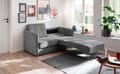 Schlafsofa Funktionssofa MILANO Stoff Corto mit getrennten Liegeflächen in Hellblau