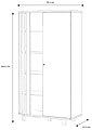 Highboard Regal RANFLURY Optik: Mauvella Eiche, von Forte