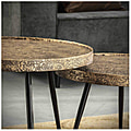 Beistelltisch ZAND Bronze Antik 2-Satz-Tisch Metall sandgestrahlt 