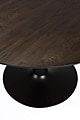 Tisch Esstisch RAKU BROWN BLACK furniert Ø 110 cm runde Tischplatte