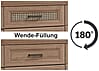 Vitrine VIENNA 1-türig - Landhausstil - Eiche und Wiener Geflecht
