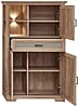 Highboard Stauraumelement VIENNA - Eiche und Wiener Geflecht