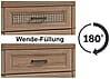 Highboard Stauraumelement VIENNA - Eiche und Wiener Geflecht