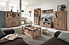 Highboard Stauraumelement VIENNA - Eiche und Wiener Geflecht