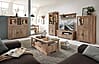 Highboard Stauraumelement VIENNA - Eiche und Wiener Geflecht