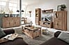 Sideboard VIENNA - Eiche und Wiener Geflecht Wendefüllung