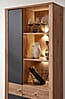 Wohnwand Wohnzimmerschrank PABLO Artisan Eiche und Graphit 3-teilig