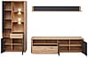 Wohnwand Wohnzimmerschrank PABLO Artisan Eiche und Graphit 3-teilig