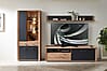 Wohnwand Wohnzimmerschrank PABLO Artisan Eiche und Graphit 3-teilig