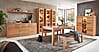 Highboard NATURE ONE Front Kernbuche massiv 3-türig - LED Beleuchtung